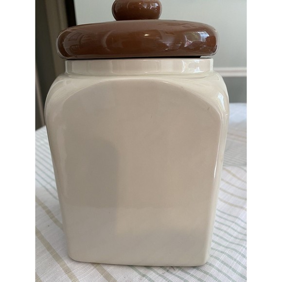 Vintage Otagiri Yellow Victorian Cookie Canister Jar Handcrafted in Japan - Picture 5 of 10